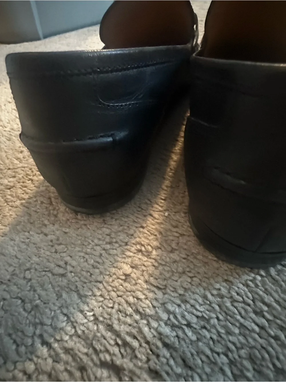 Gucci Black Leather Horsebit Loafers with Gold Hardware